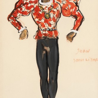 02-B650-YVES-BRAYER-JOAN-DE-ZARISSA-COSTUME-DE-SERGE-LIFAR-JOAN-1942-Gouache-38.5x28cm